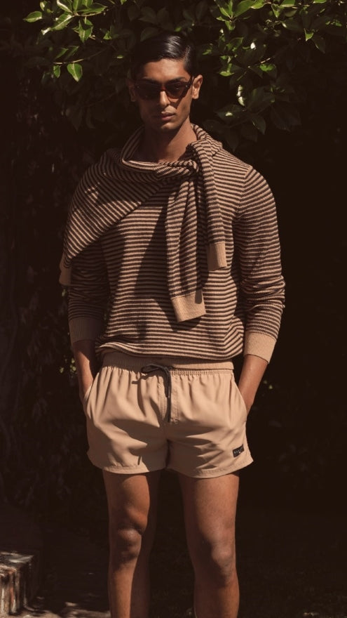 Solid Swimshorts - Camel