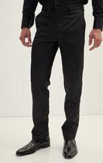 Side Stripe Tuxedo Pants - Black