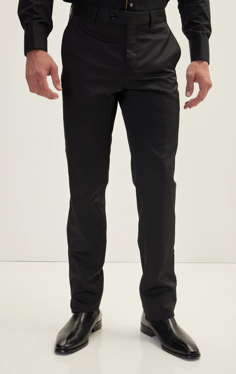 Side Stripe Tuxedo Pants - Black