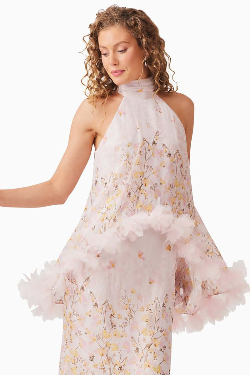 High-Low Floral Maxi - Pink