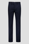 Soft Touch Satin Weave Cotton Trousers - Navy