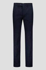 Soft Touch Satin Weave Cotton Trousers - Navy