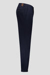 Soft Touch Satin Weave Cotton Trousers - Navy