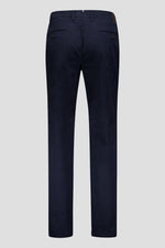 Soft Touch Satin Weave Cotton Trousers - Navy