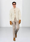 Shawl Collar Wool Cardigan - Off White