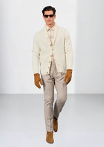 Shawl Collar Wool Cardigan - Off White