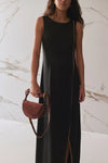 Leather Wrapped Bar Handle Bag - Cocoa