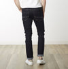 Reflective Detail Slim Fit Stretch Denim - Dark Blue