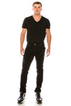 Distressed Slim Denim- Black