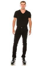 Distressed Slim Denim- Black
