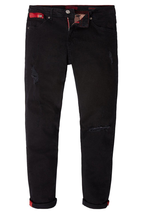 Distressed Slim Denim- Black