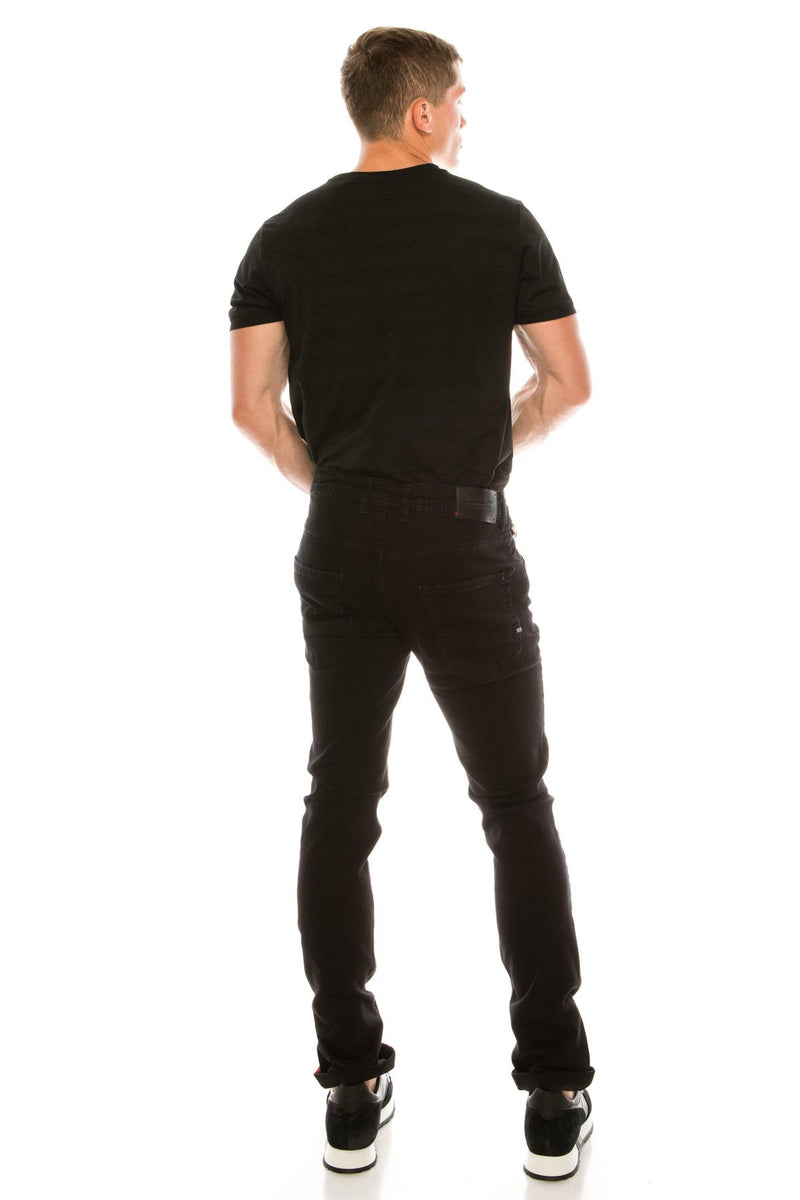 Distressed Slim Denim- Black