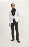 Ludlow Velvet Shawl Collar Tuxedo - White