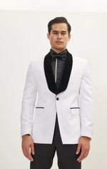 Ludlow Velvet Shawl Collar Tuxedo - White