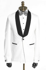 Ludlow Velvet Shawl Collar Tuxedo - White