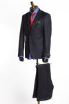 Merino Wool Tonal 2 Piece Suit - Black
