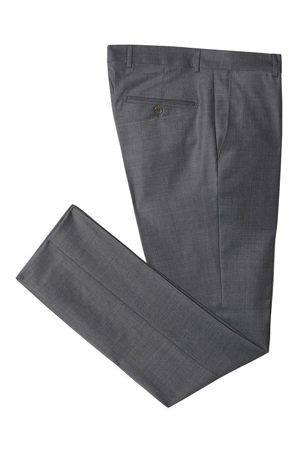 Merino Wool Tapered Dress Pants- Charcoal