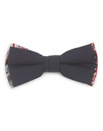 Contrast Cotton Bow Tie- Navy