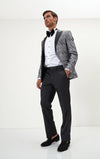 Paisley Peak Lapel Tuxedo - Silver