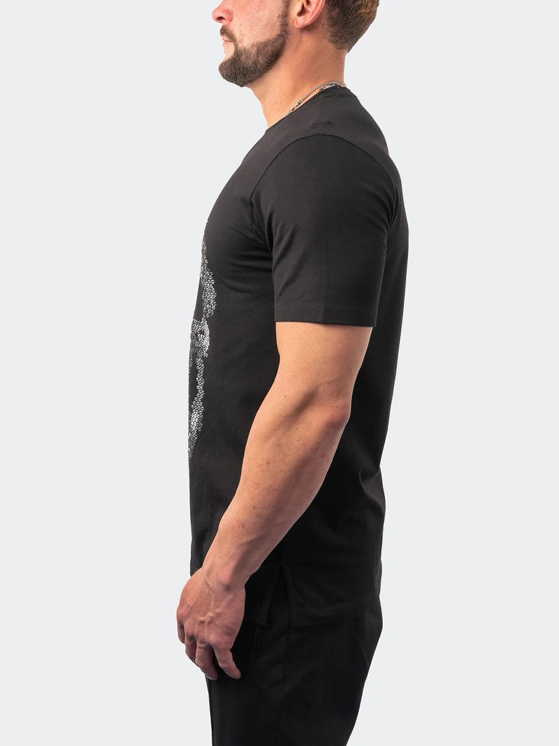 Cotton Skull Face T-Shirt - Black