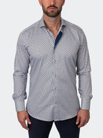 Multi Circles Long Sleeve Shirt - White/Blue