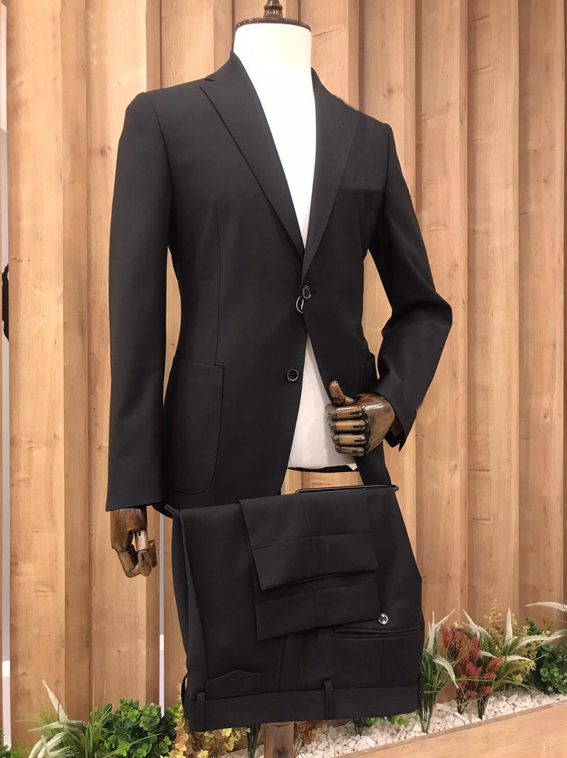 Lightweight Performance Wool Suit - Black