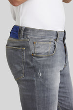 Handcrafted Stretch Cotton Denim - Grey