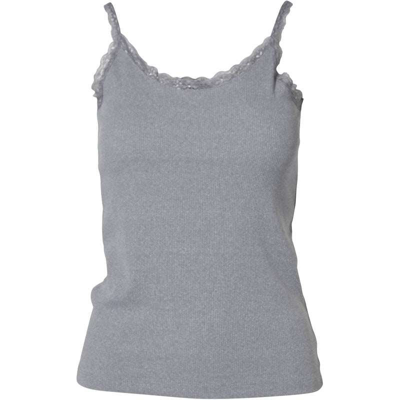 Luna Ribbed Top - Grey