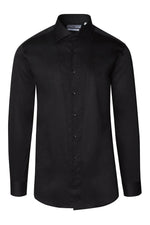 Pique Tuxedo Shirt- Black