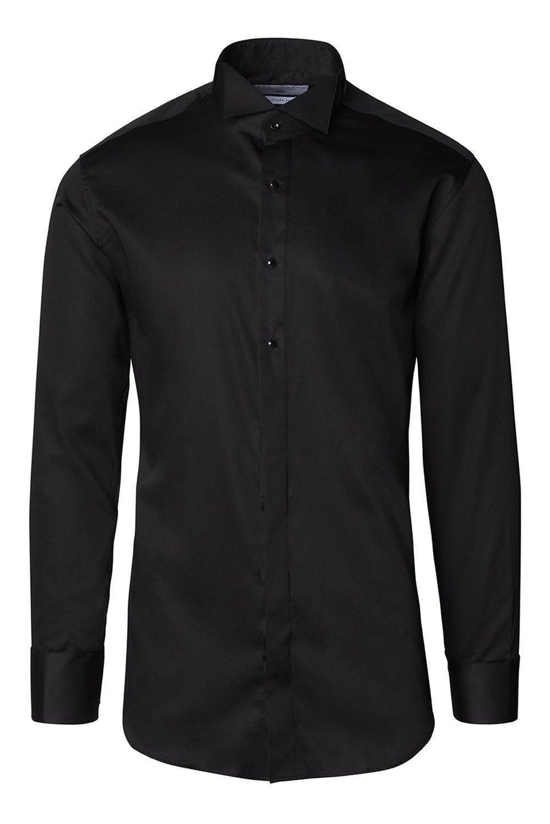 dress shirt for tux Jewel Button Tuxedo Shirt- Black – dolce MODA