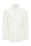 Jewel Button Tuxedo Shirt- Cream