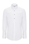 Jewel Button Tuxedo Shirt- White