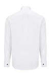 Embroidered Tuxedo Shirt- White/Grey
