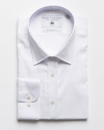 Textured Italian Collar Dress Shirt - White