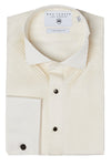 Diagonal Pleated Wing Tip Collar Shirt - Off White