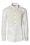 Diagonal Pleated Wing Tip Collar Shirt - Off White