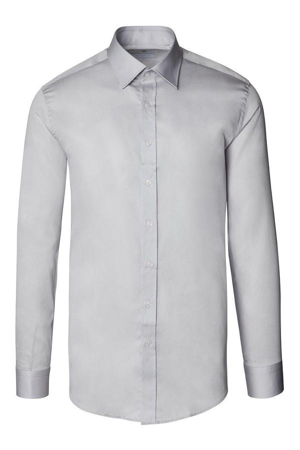 Italian Collar Dress Shirt - Grey
