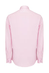 Italian Collar Long Sleeve Dress Shirt- Pink