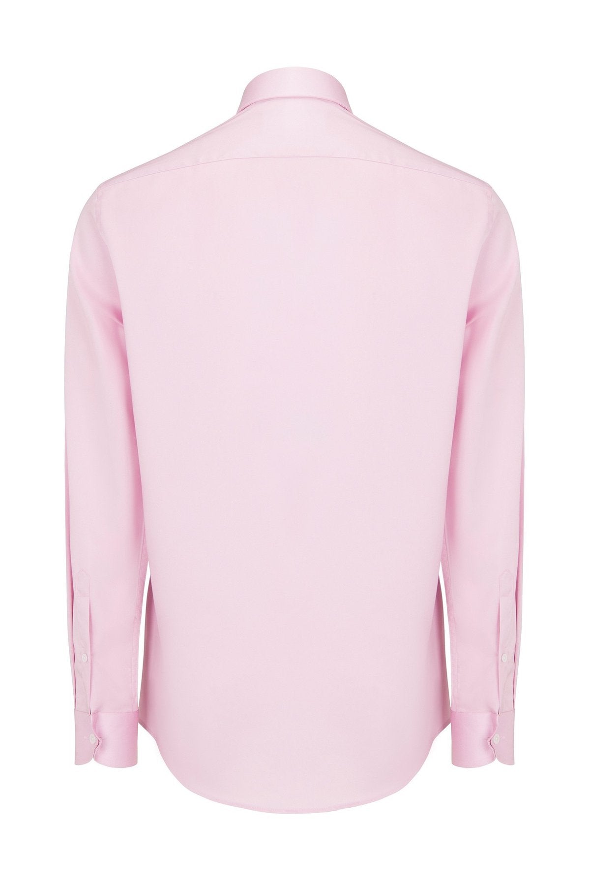 Italian Collar Long Sleeve Dress Shirt- Pink Italian Collar Long Sleeve Dress Shirt- Pink