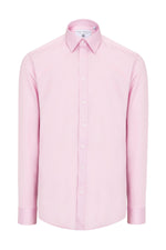 Italian Collar Long Sleeve Dress Shirt- Pink