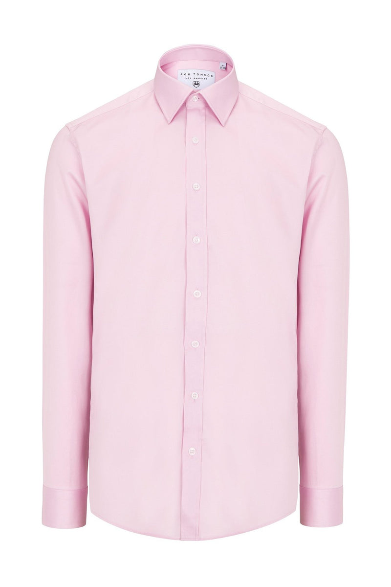 Italian Collar Long Sleeve Dress Shirt- Pink dolce MODA Italian Collar Long Sleeve Dress Shirt- Pink dolce MODA