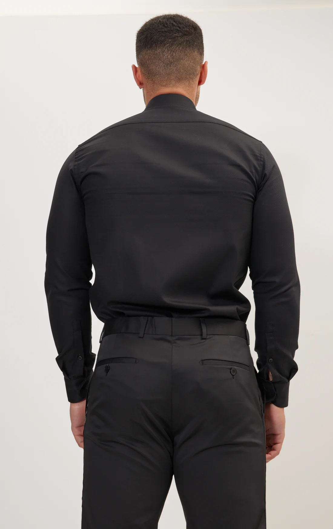 dress shirt spread collar Quattro Flex with Semi-Spread White 3XL / White needle tailoring showcase the attention to detail and premium craftsmanship The Springer Solid White -