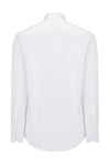 Hidden Placket Dress Shirt- White