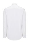 Hidden Placket Dress Shirt- White