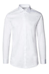 Hidden Placket Dress Shirt- White