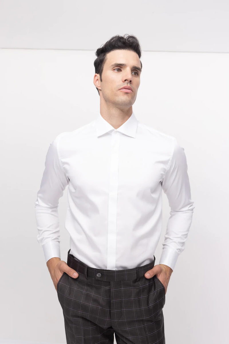 concealed placket dress shirt Buy MOSS White Slim Concealed Placket Dress Shirt from Next USA