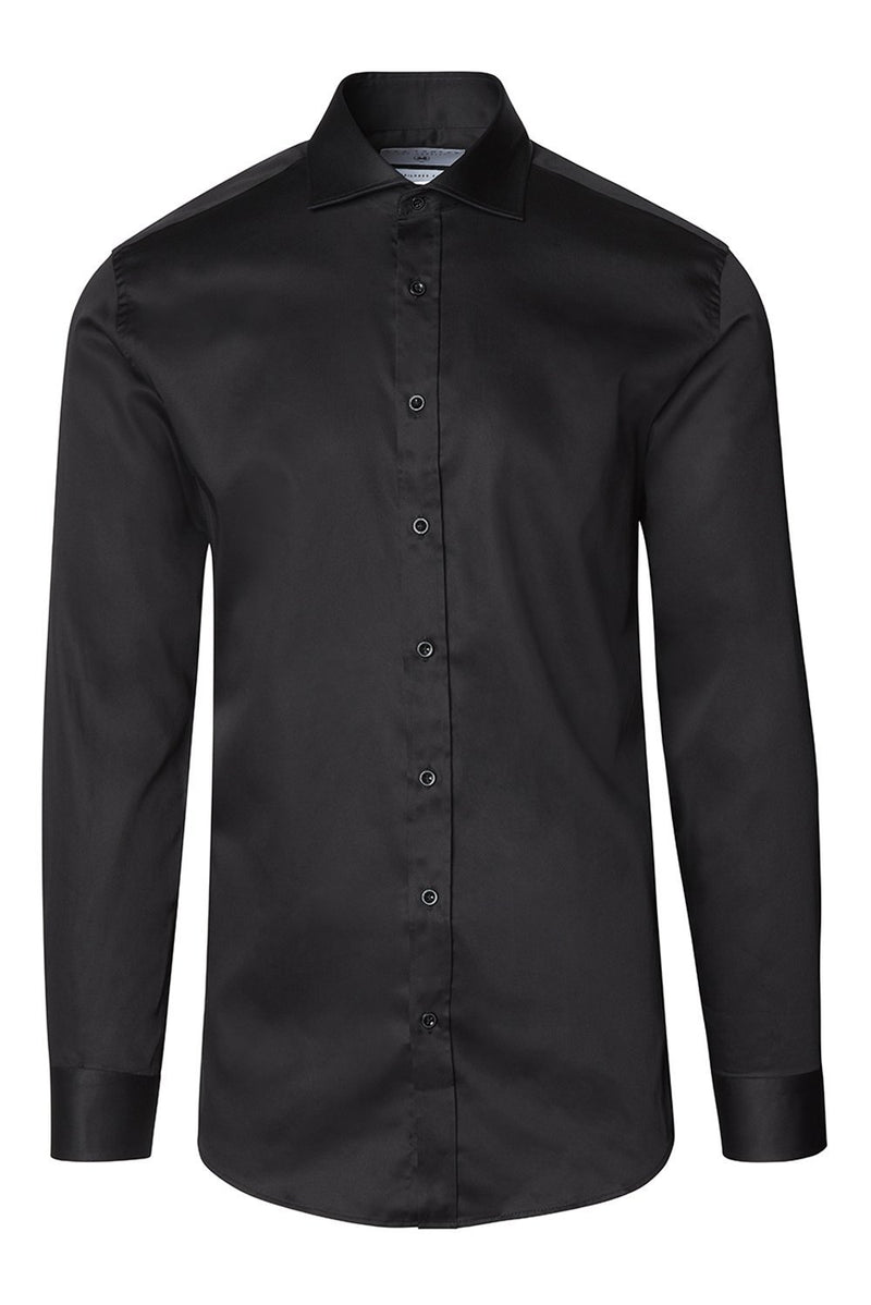 Spread Collar Dress Shirt- Black Spread Collar Dress Shirt- Black