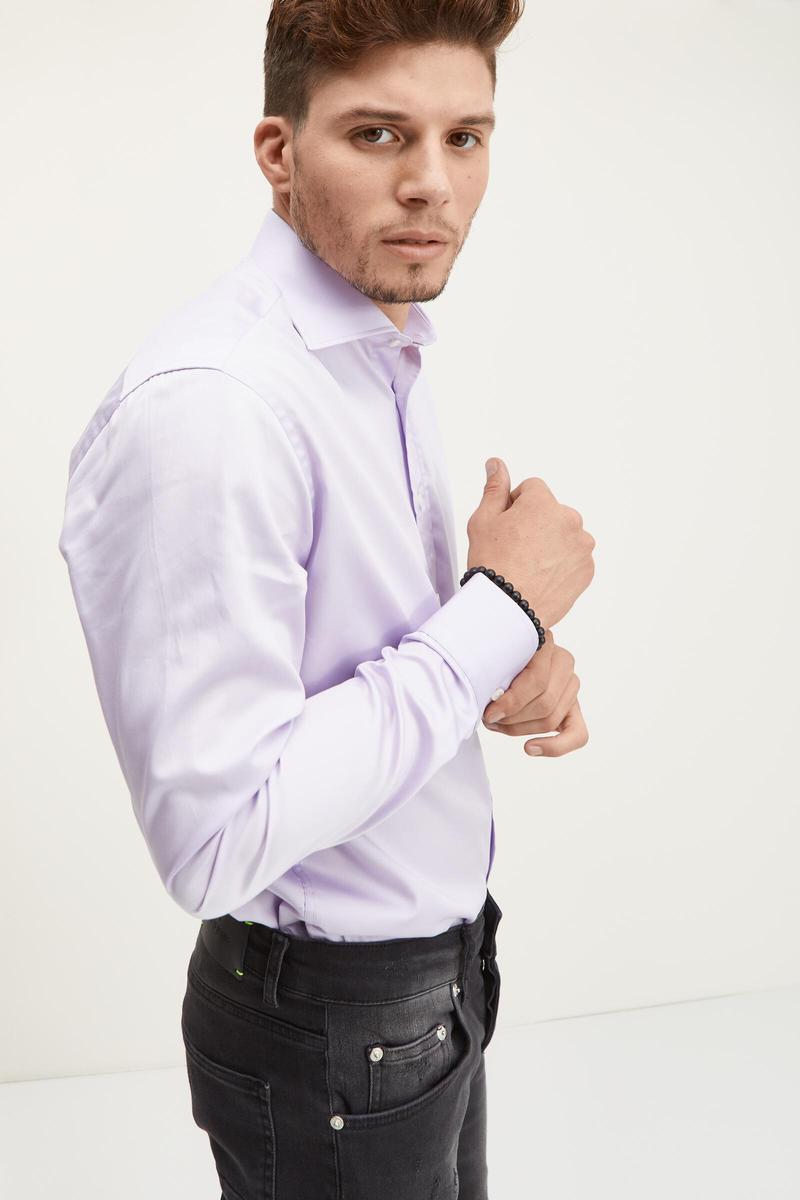 Spread Collar Dress Shirt- Lavender dolce MODA Spread Collar Dress Shirt- Lavender dolce MODA