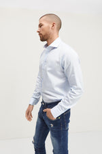 Spread Collar Dress Shirt- Light Blue