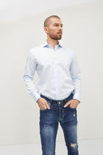 Spread Collar Dress Shirt- Light Blue